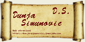 Dunja Simunović vizit kartica